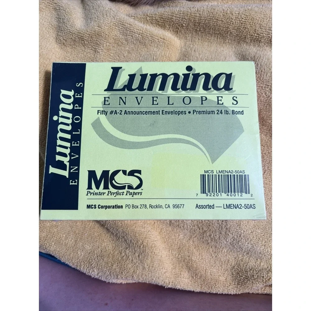 (50) MCS Lumina Announcement Envelopes #A2 Premium 24lb. Bond‎ Bright Multicolor